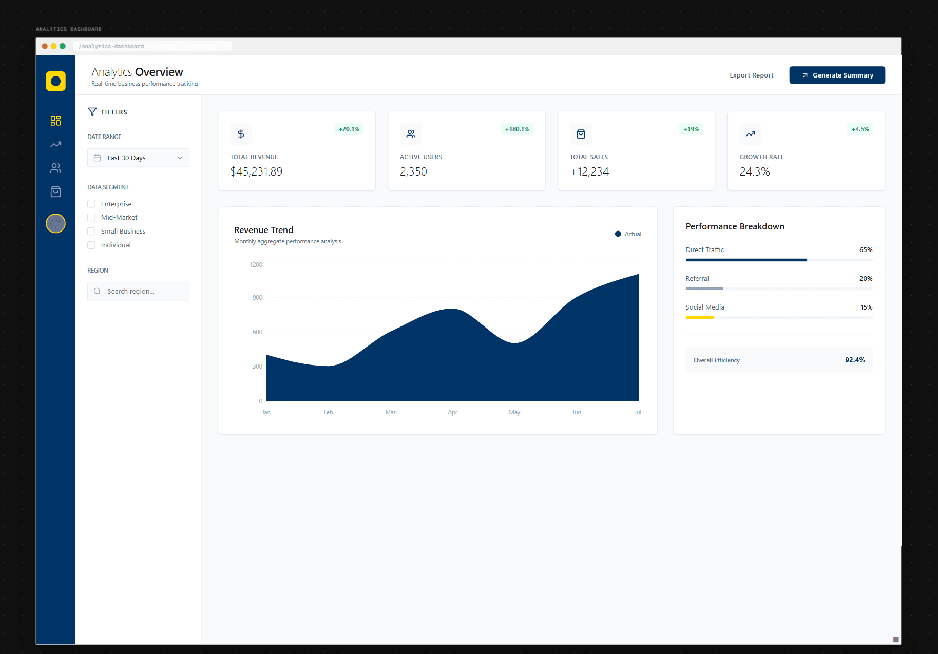 Production UI preview with layered interface panels